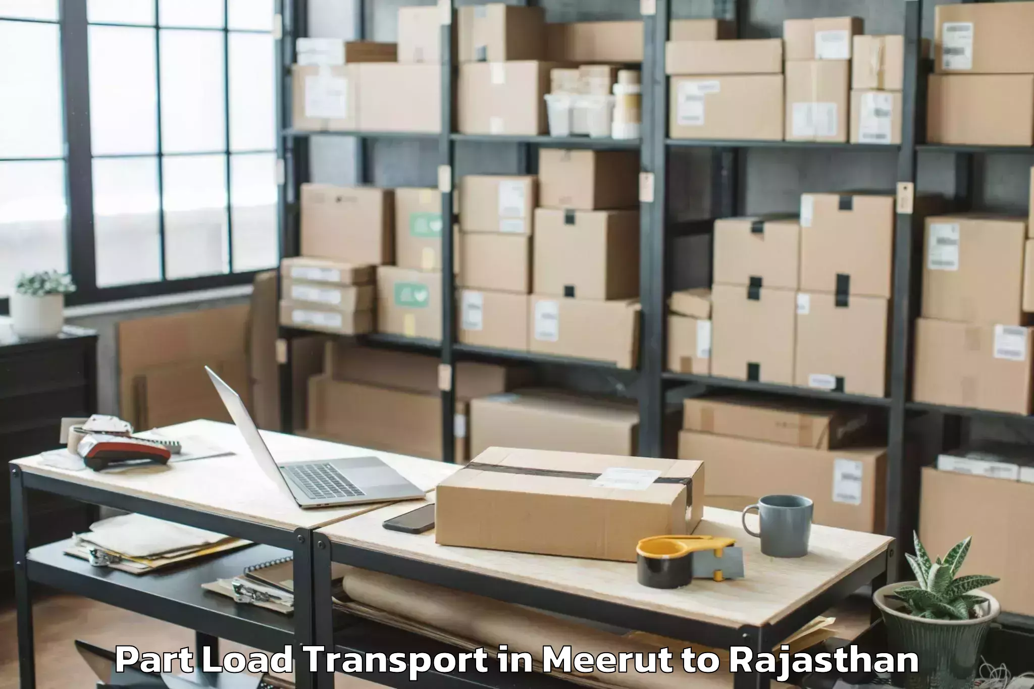 Hassle-Free Meerut to Sanchore Part Load Transport